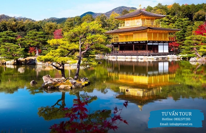 du lịch đền Kinkaku-ji Nhật Bản