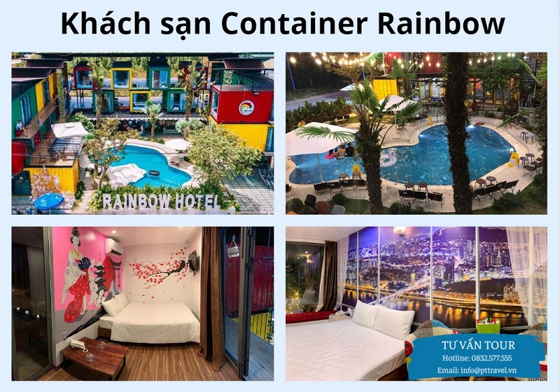 khách sạn container rainbow