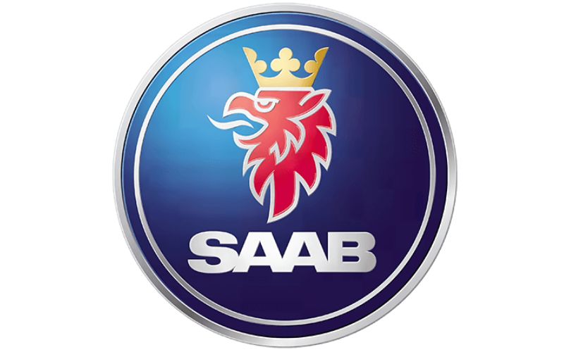 Logo hình khiên tròn được thiết kế biểu tượng đầu chim và tên thương hiệu