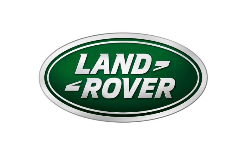 Logo xe hơi hình khiên dạng bầu dục nằm ngang đơn giản của hãng xe Land Rover