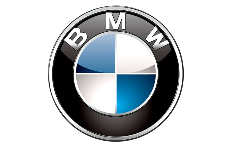 Logo xe hơi hình khiên tròn đơn giản của BMW
