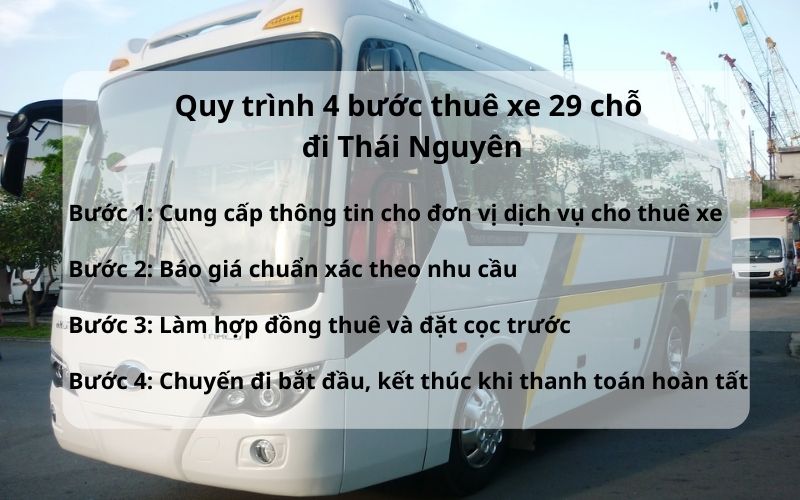 quy trình thuê xe 29 chỗ đi thái nguyên