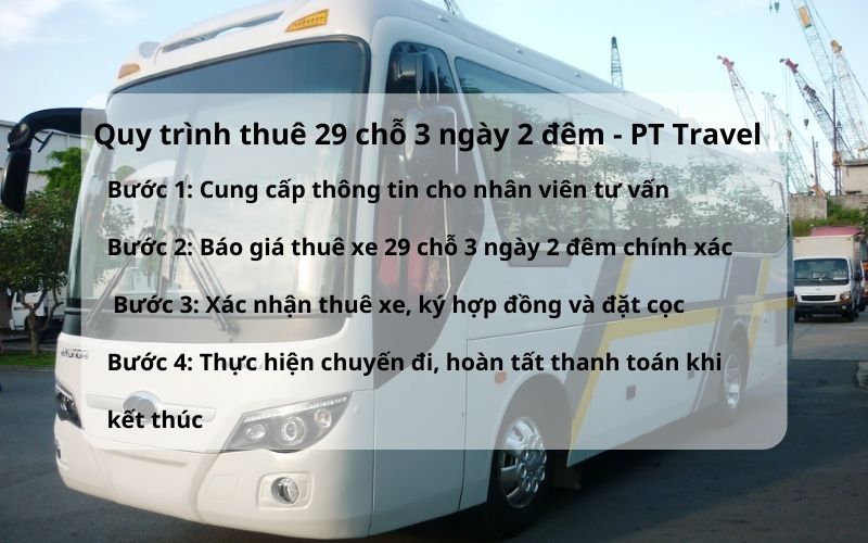 quy trình thuê xe 29 chỗ