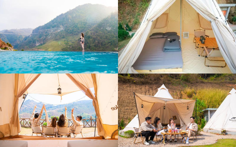 Mộc Châu Island - Lune Camping khách sạn có bể bơi